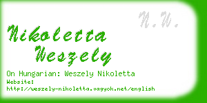 nikoletta weszely business card